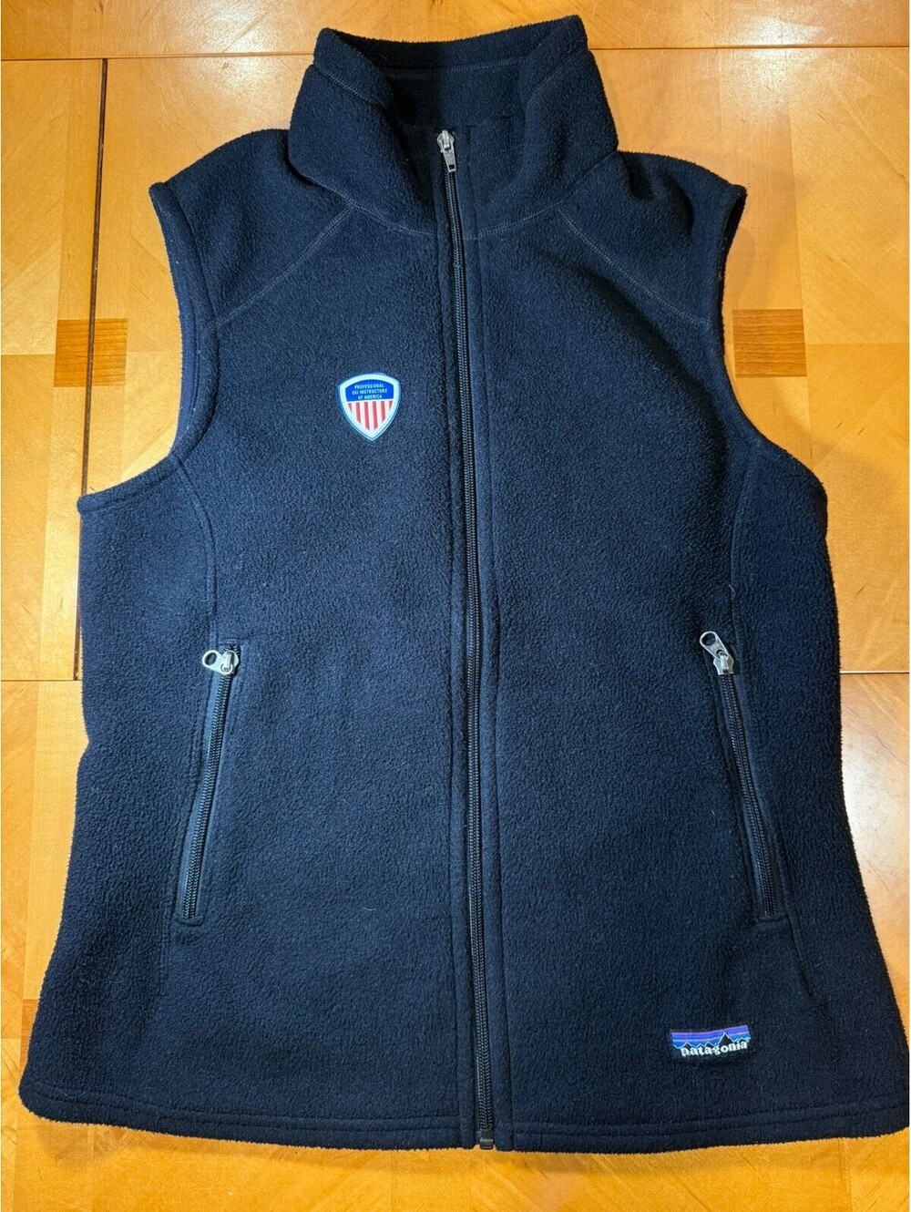 Patagonia Fleece Vest Black PSIA Patch Womens Medium